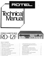 Rotel RD-12F - Technical manual 